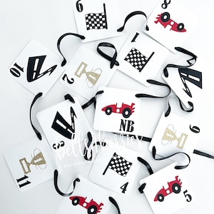 Race Car Photo Birthday Banner / Fast One Monthly Photo Banner / Cars Yearly Photo Banner / Racing Party / Race Car First Year Banner