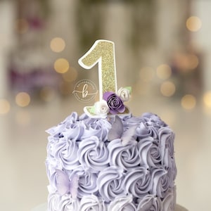 Floral Cake Topper/ Personalized Cake topper/ Paper flower cake topper