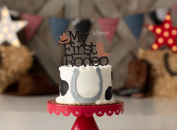 Mon Premier Gateau Rodeo Topper Premier Anniversaire Etsy