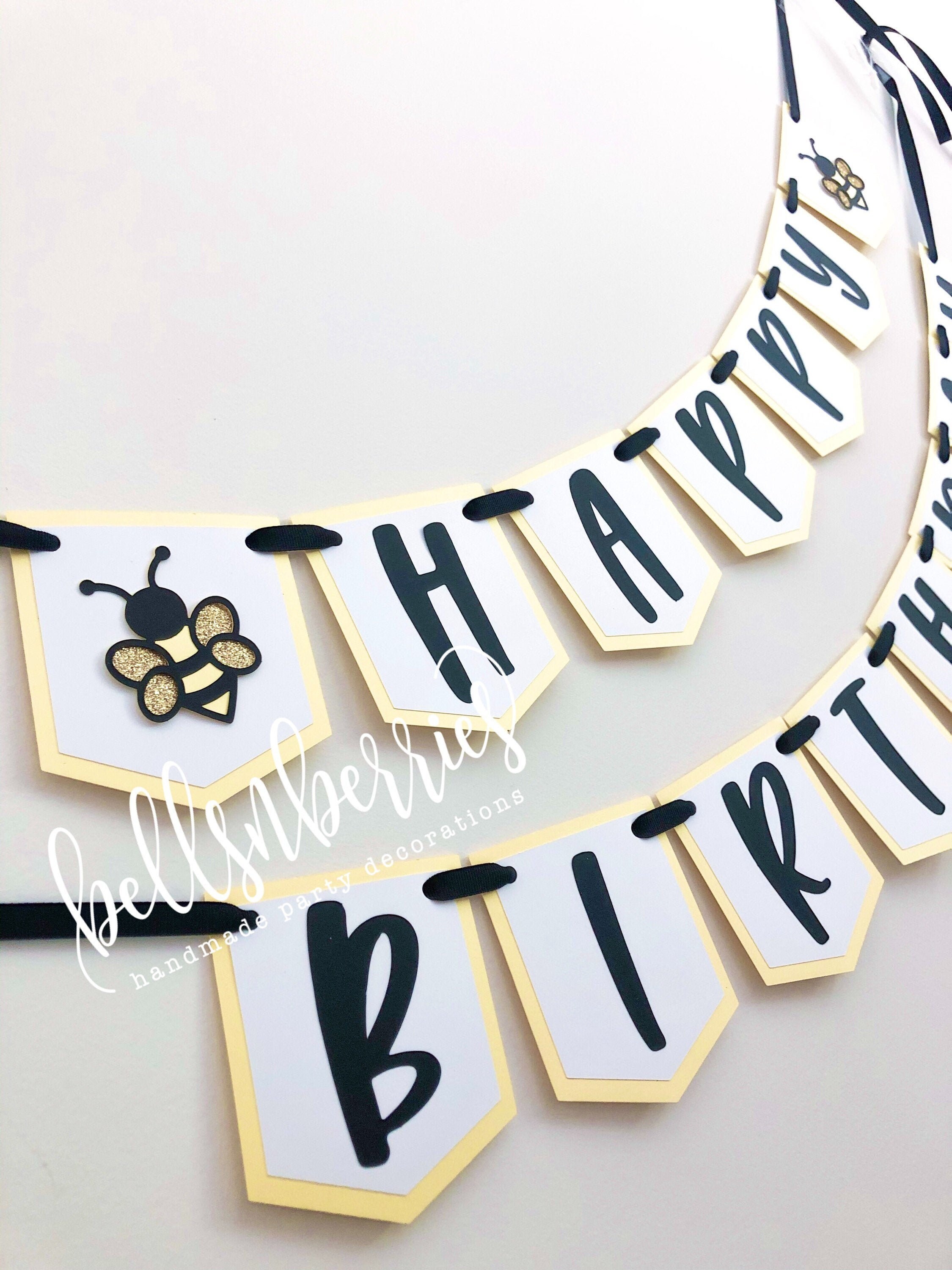Bumble Bee Happy Birthday Banner / Fun to Bee One Banner / - Etsy