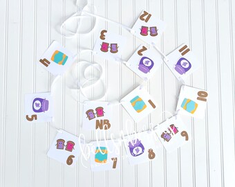 PB&J Monthly Photo Banner, Birthday Party Decoration