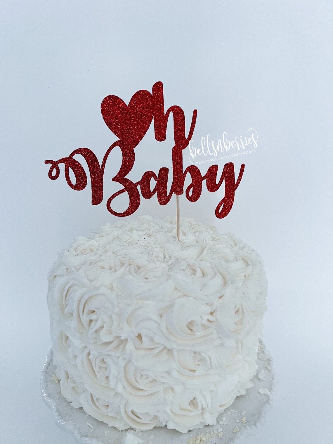 Valentine's Day Oh Baby Cake Topper / Valentine's Day Etsy