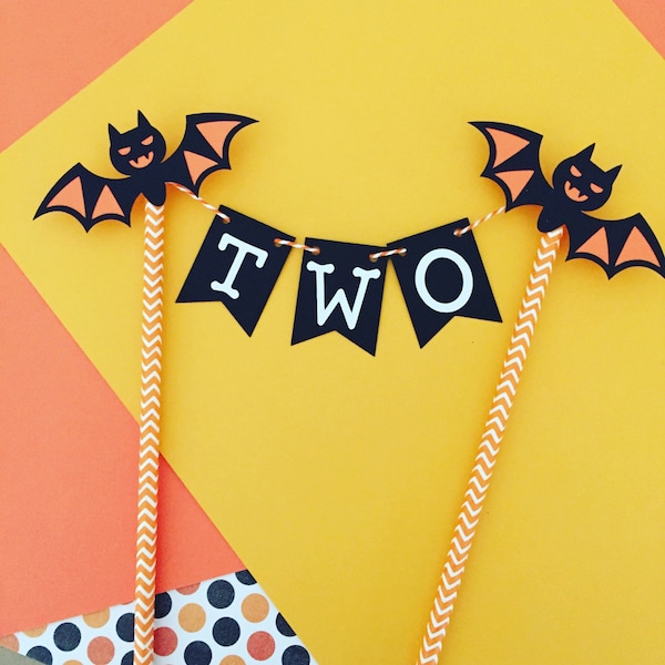 Halloween cake bunting topper/ bat cake bunting topper/bat cake topper