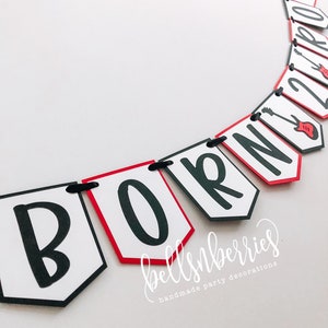 Born 2 Rock Banner / Guitar Happy Birthday Banner / Rock Party / Rock N Roll Second Birthday / 80's Theme Birthday