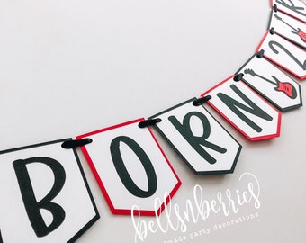 Born 2 Rock Banner / Guitar Happy Birthday Banner / Rock Party / Rock N Roll Second Birthday / 80's Theme Birthday