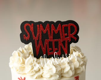 Summerween Cake Topper: Spooky Halloween Party Decor