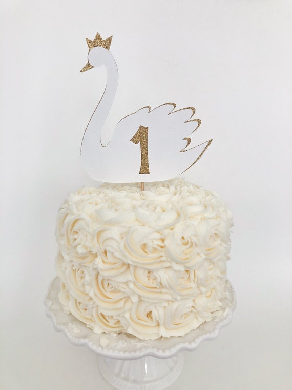 Swan Topper Swan Party Decor Swan First Birthday Ideas Swan Princess Personalized Cake Topper Swan One Cake Topper Swan Bridal Shower 