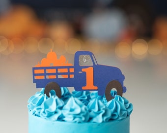 Pumpkin Truck Cake Topper/ Fall Cake Topper