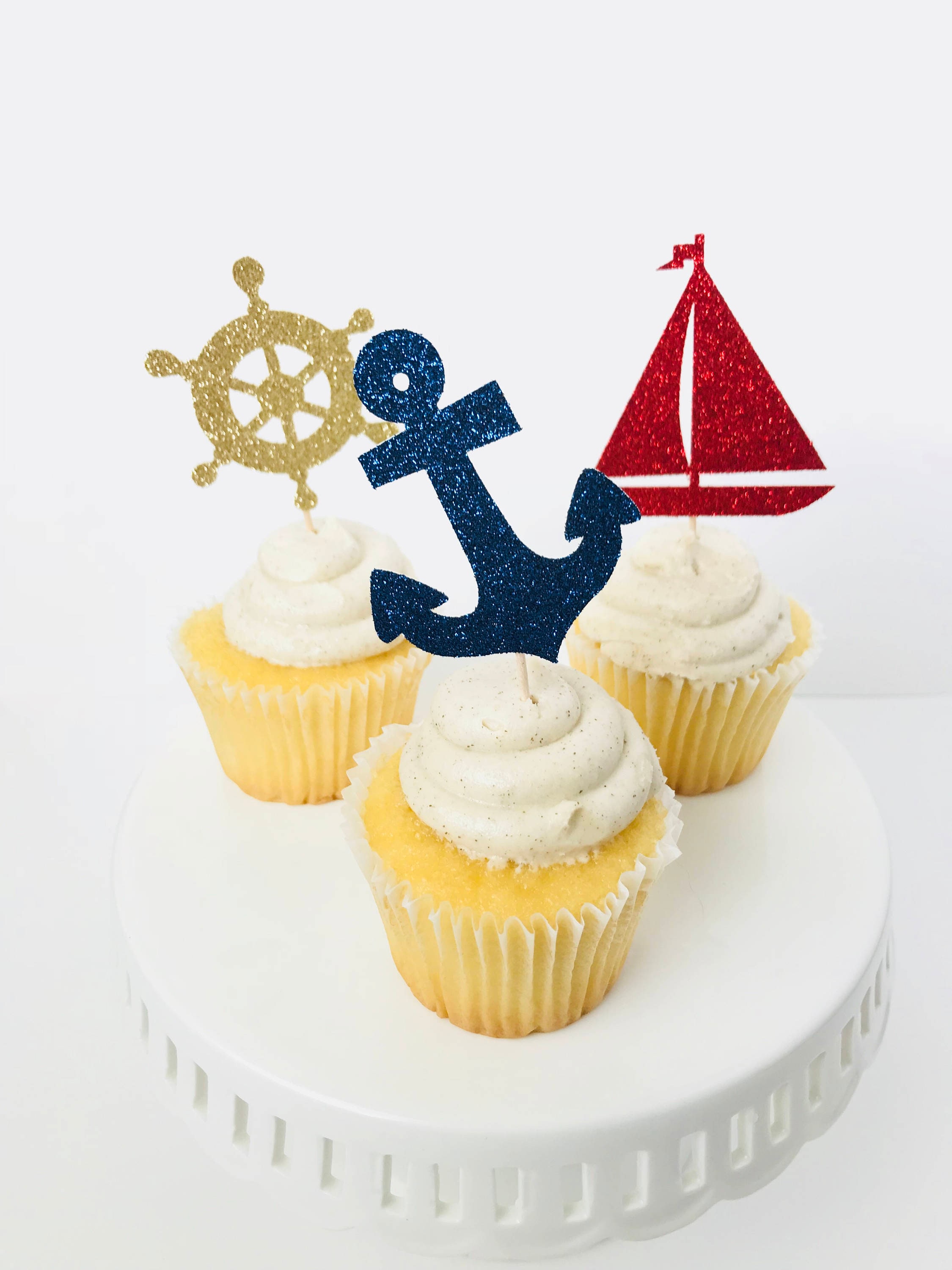 Nautical Cupcake Toppers 