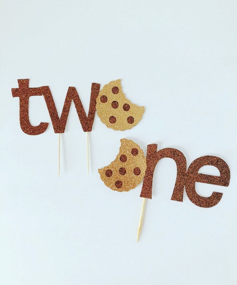 Milk /& Cookies Age Cake Topper Milk and Cookies Birthday First Birthday