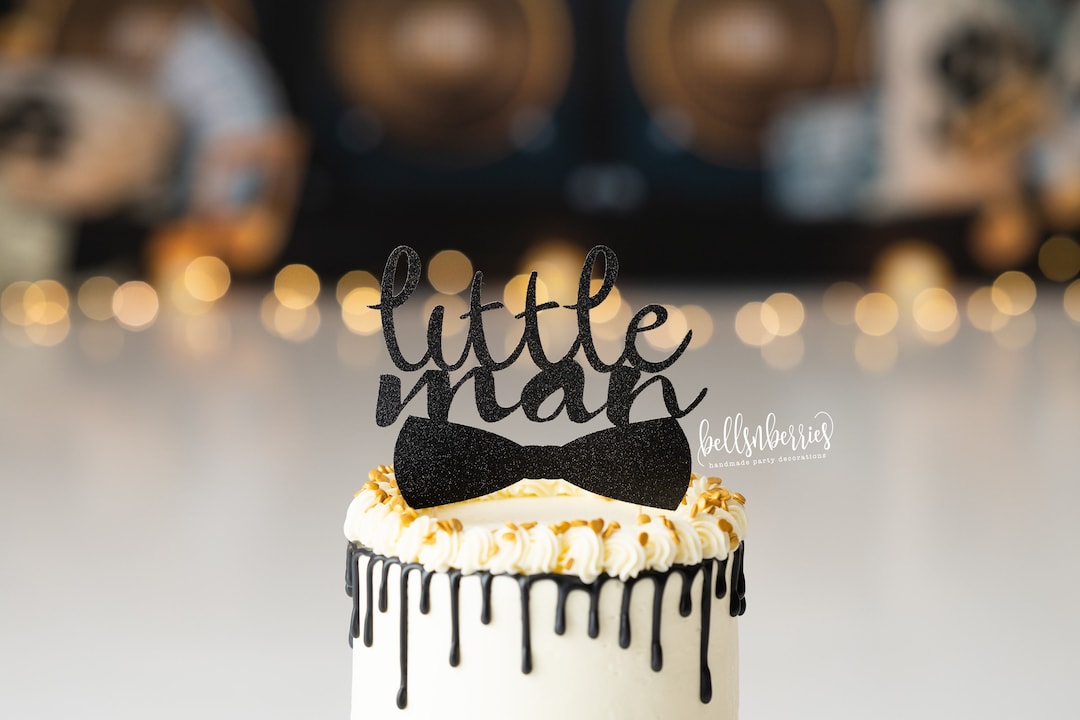 Little Man Cake Topper / First Birthday Cake Topper / Baby Shower