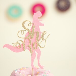 She Rex Cake Topper/ Dinosaur cake topper/ Girl Dinosaur Cake Topper/ girl dinosaur party/ girl dinosaur cake topper