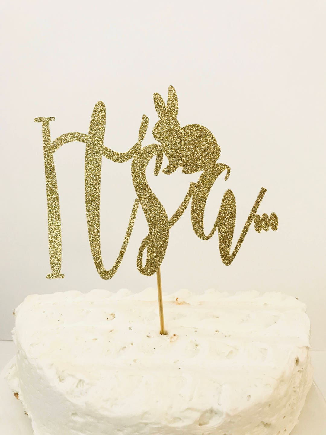Spring Gender Reveal Cake Topper/ Little Bunny Cake Topper/ Spring