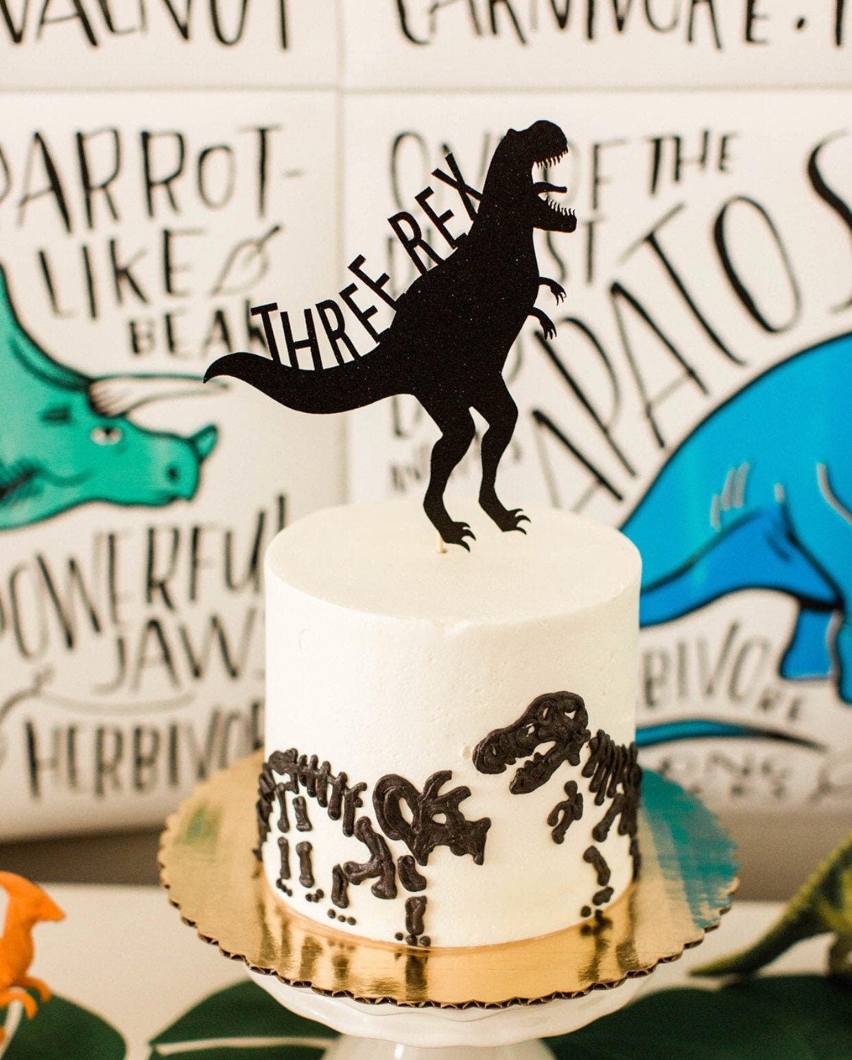 Paper & Party Supplies Party Supplies Juvenile Rex Dinosaur Cake Topper