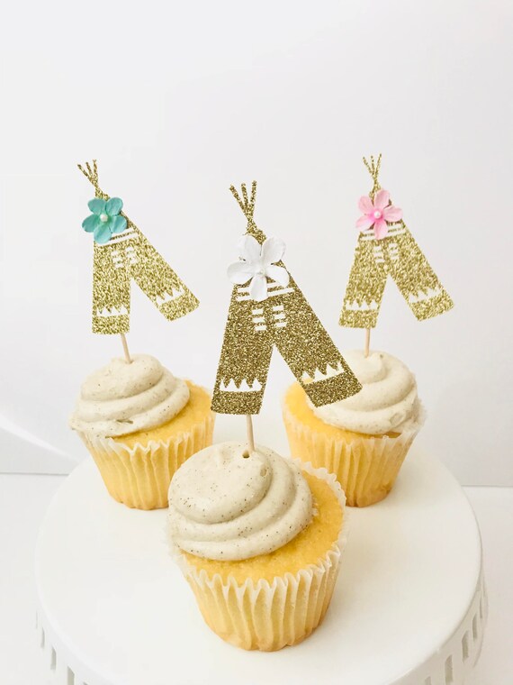 Tepee Cupcake Toppers Boho Tribal Tepee Cupcake Toppers Boho Tribal