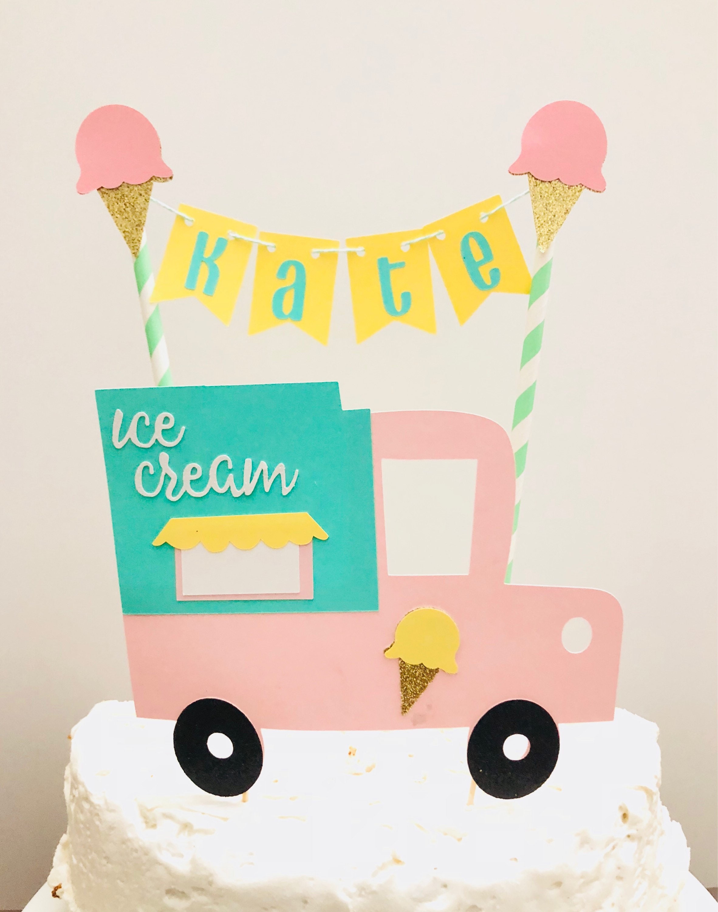 Cake topper drapeau Happy Birthday - Planète Gateau