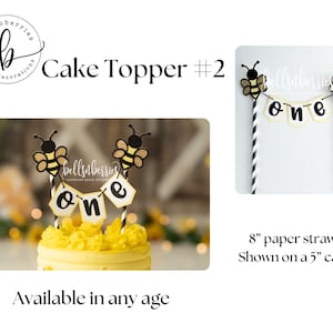 Fun to Bee One Birthday Decorations – Party Bundle or Individual Items Cake Topper #2