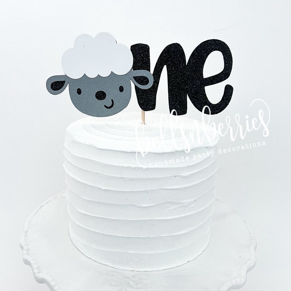 Sheep Cake Topper / Little Sheep Smash Cake Topper / Sheep Party / Farm Cake Topper / Barnyard Party Cake Topper