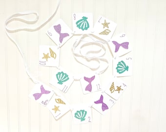 Mermaid Milestone banner/ Oneder the Sea/ mermaid birthday
