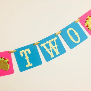 Taco highchair banner/ Taco Bout a Party banner/ taco twosday banner/ Cinco de Mayo banner