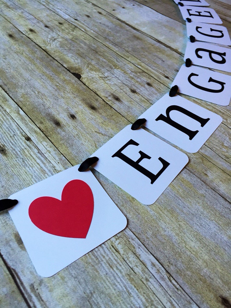 Engaged Banner / Wedding Photo Banner / Engagement Party - Etsy