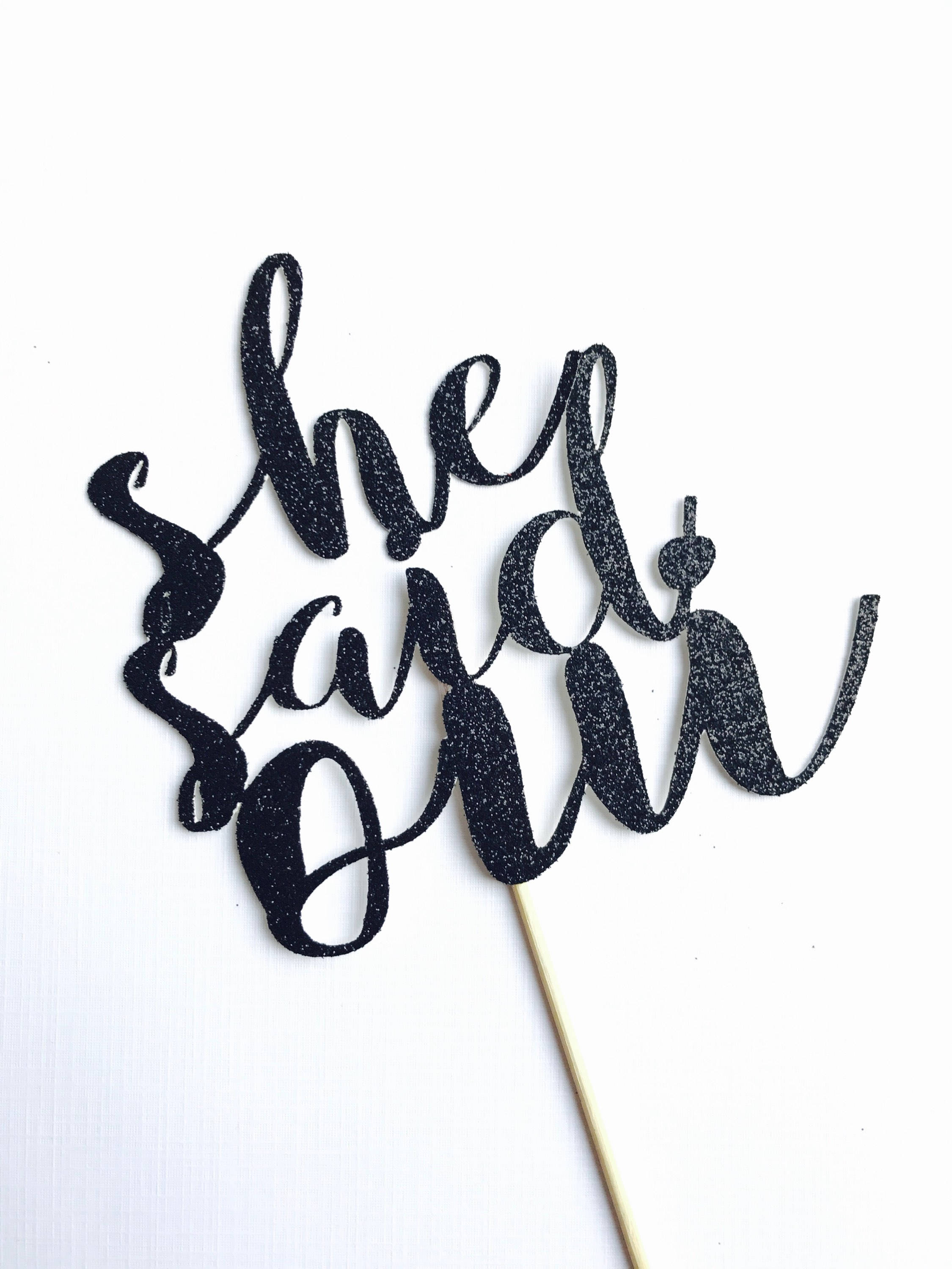 She Said Oui Cake Topper/ Paris Theme Bridal Shower/ French Etsy