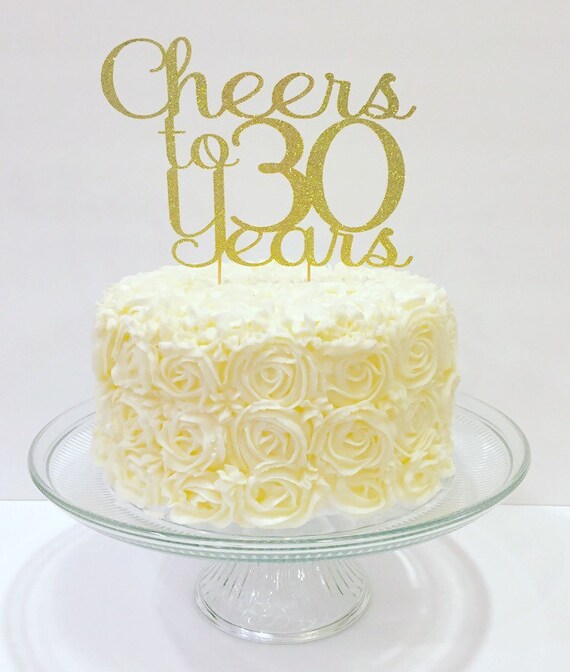 Bravo A Paillettes De 30 Ans De Gateau Etsy France