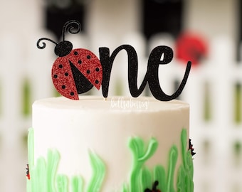 Lady Bug Cake Topper / Little Lady Bug Cake Topper / Lady Bug Birthday / Lady Bug First Birthday / Spring Birthday Decor