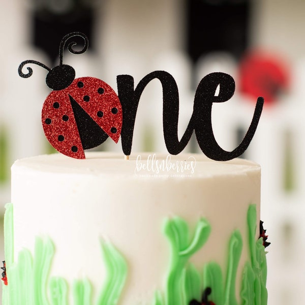 Lady Bug Cake Topper / Little Lady Bug Cake Topper / Lady Bug Birthday / Lady Bug First Birthday / Spring Birthday Decor