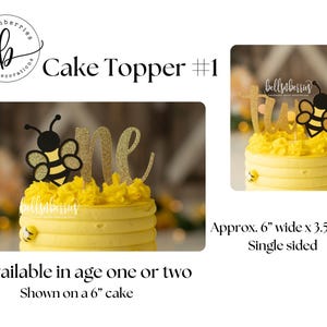 Fun to Bee One Birthday Decorations – Party Bundle or Individual Items Cake Topper #1