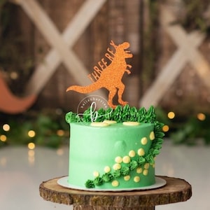 Three Rex Cake Topper/ Dinosaur cake topper