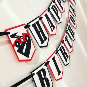Race Car Happy Birthday Banner / Two Fast Birthday / Fast One Birthday / Cars Birthday Banner