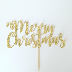 Merry Christmas Cake Topper / Holiday Party Cake Topper / Christmas ...