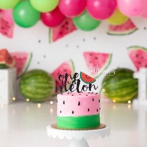 One in a Melon Cake Topper / Watermelon Birthday / First Birthday Cake Topper / Watermelon Cake Topper
