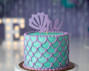 Mermaid "Oneder the Sea" Cake Topper: Glitter First Birthday