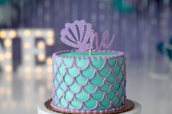 Mermaid cake topper/ shell cake topper/ Oneder the Sea cake Topper/ mermaid  birthday