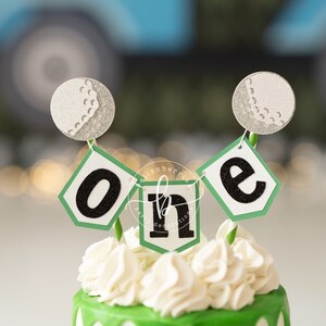 Golf cake bunting topper/ golf smash cake topper/ golf birthday party/ hole in one birthday