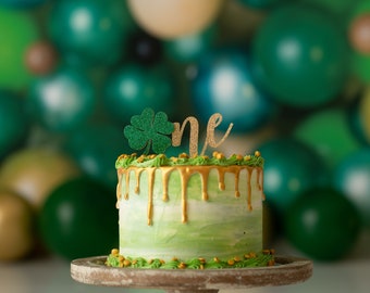 Shamrock age cake topper/ St. Patrick's day 1st birthday/ St. Patrick's Day birthday