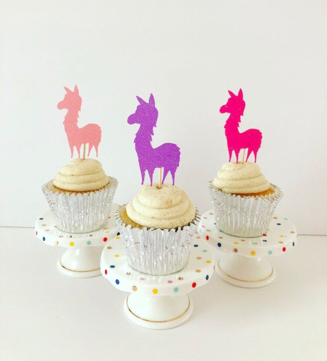 Llama Cupcake Toppers / Llama Baby Shower / Llama Birthday Etsy