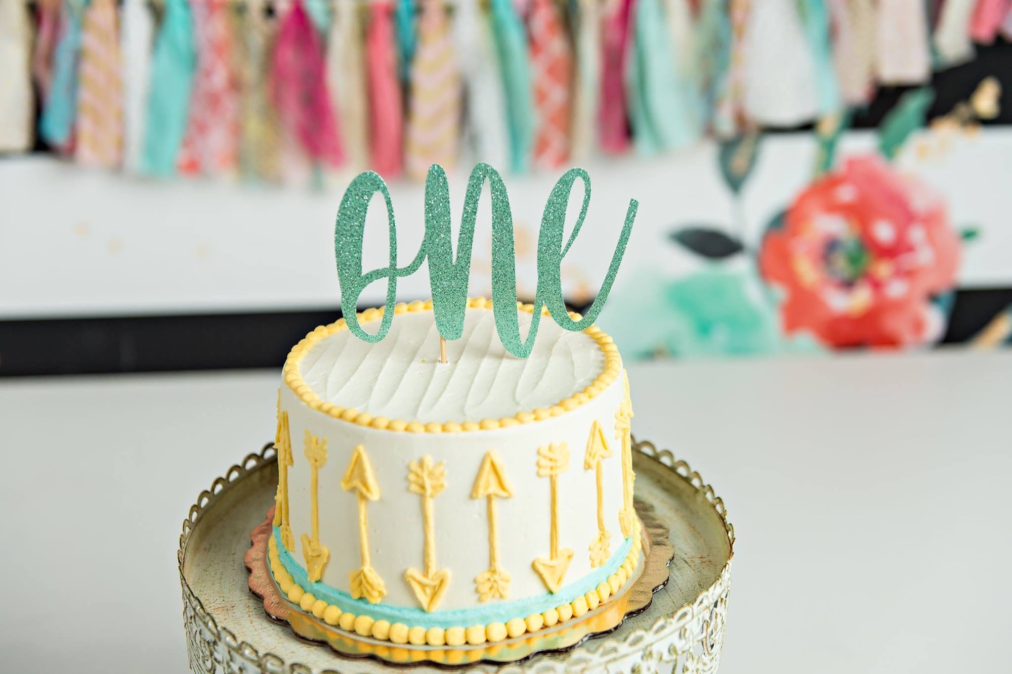 Glitter First Birthday Cake Topper: Number One - Etsy