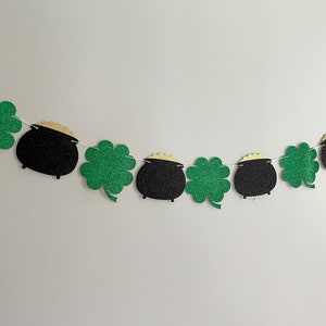 St. Patrick’s Day glitter garland/ St. Patrick's Day Decor/St. Patrick’s day garland