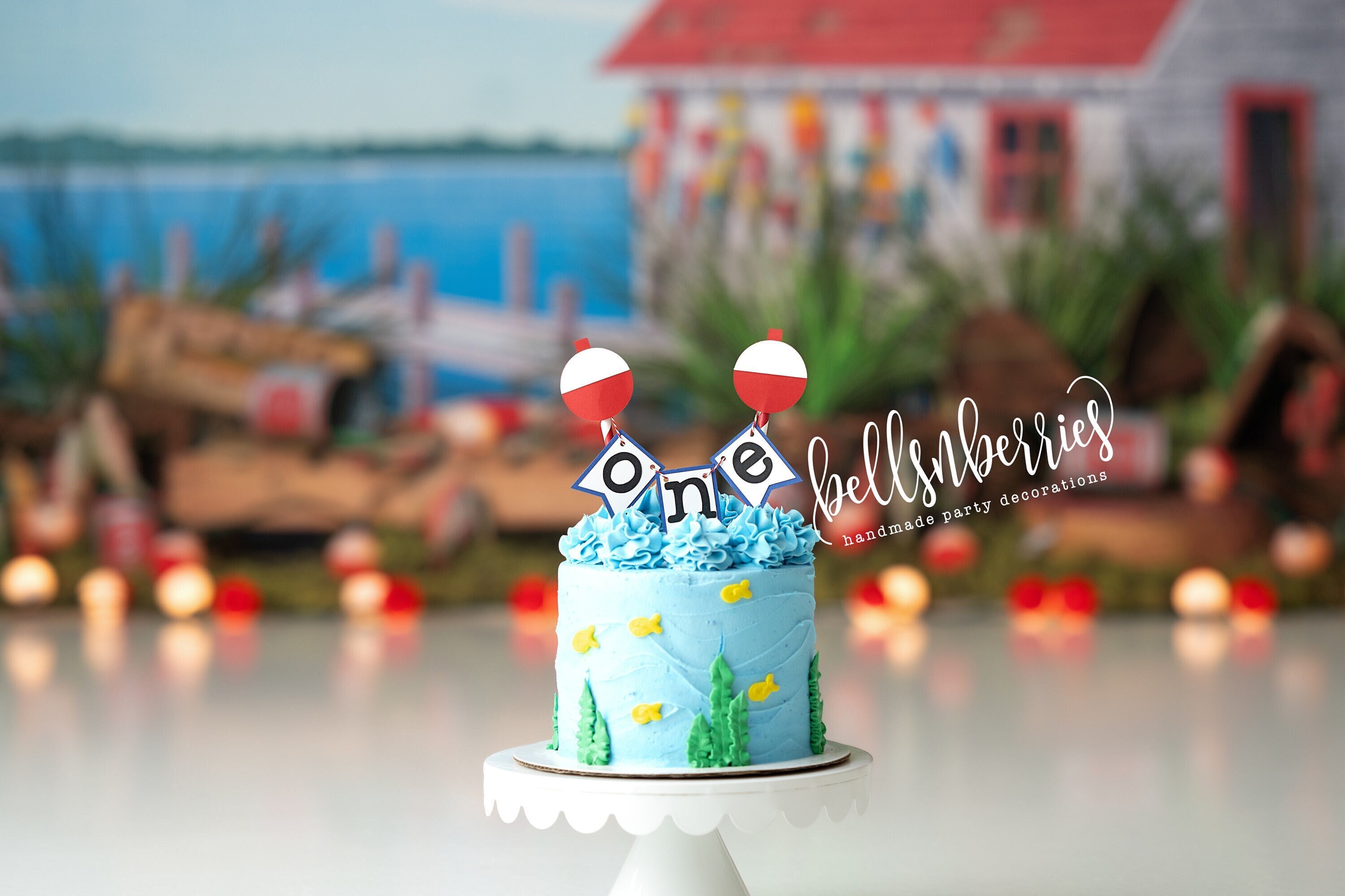 Fishing Bobber Cake Topper / the Big One Cake Bunting Topper / First  Birthday / Fishing Theme Birthday / Fish Cake Topper 