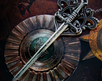 Sword Necklace - Medieval - Fantasy - Knight - Heraldry - Pendant - Blade - Coats of Arms - Mythical - Let's Medieval - Myths and Legends