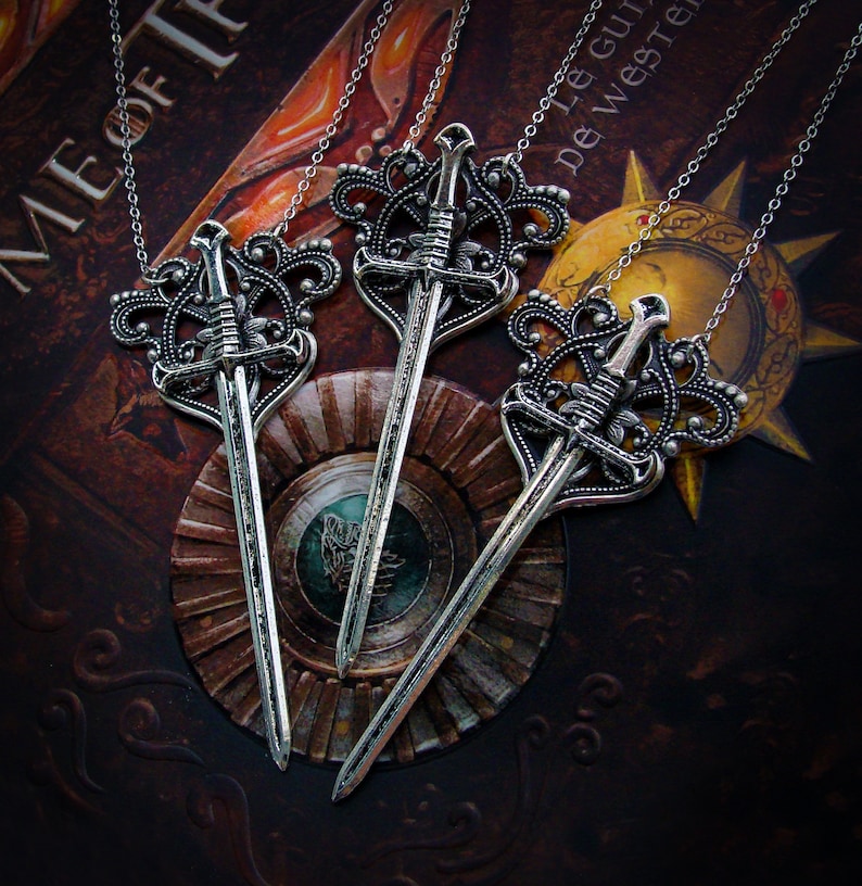 Collier Épée Médiéval Fantastique Chevalier Pendentif Mythes et Légendes Fantasy Moyen-Âge Héraldique Armoiries image 7