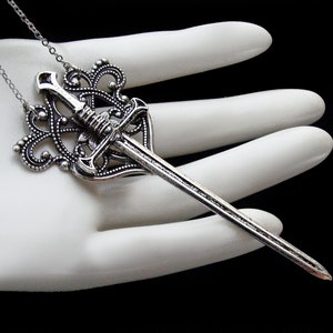 Collier Épée Médiéval Fantastique Chevalier Pendentif Mythes et Légendes Fantasy Moyen-Âge Héraldique Armoiries image 6