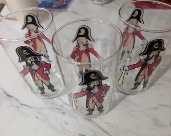 3 Vintage McDonald's 1977 Collector Series 16 Oz. Drinking Glass Captain Crook