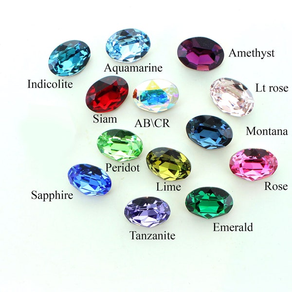 Swarovski stones article 4120.  Size 18x13mm and 14x10.  Price is for 1 stone