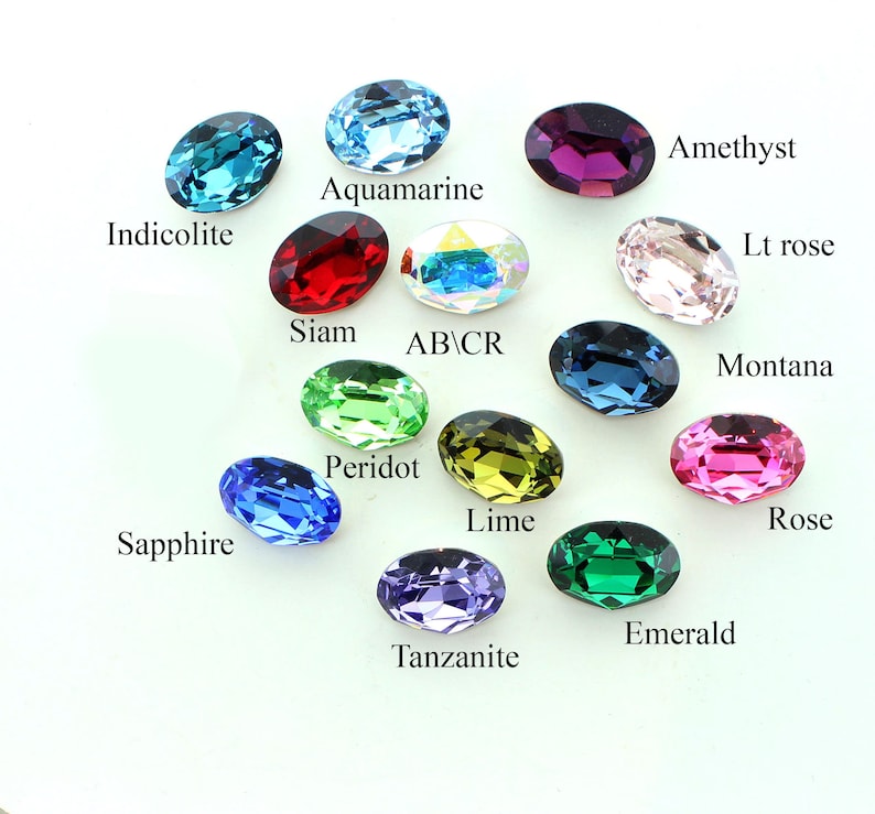 Swarovski stones article 4120. Size 18x13mm and 14x10. Price is for 1 stone image 1