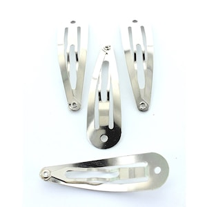 Snap clips, bendies, sleepies 5 cm in length in silver, gold and black colour.  Price is for 10 or 20 clips