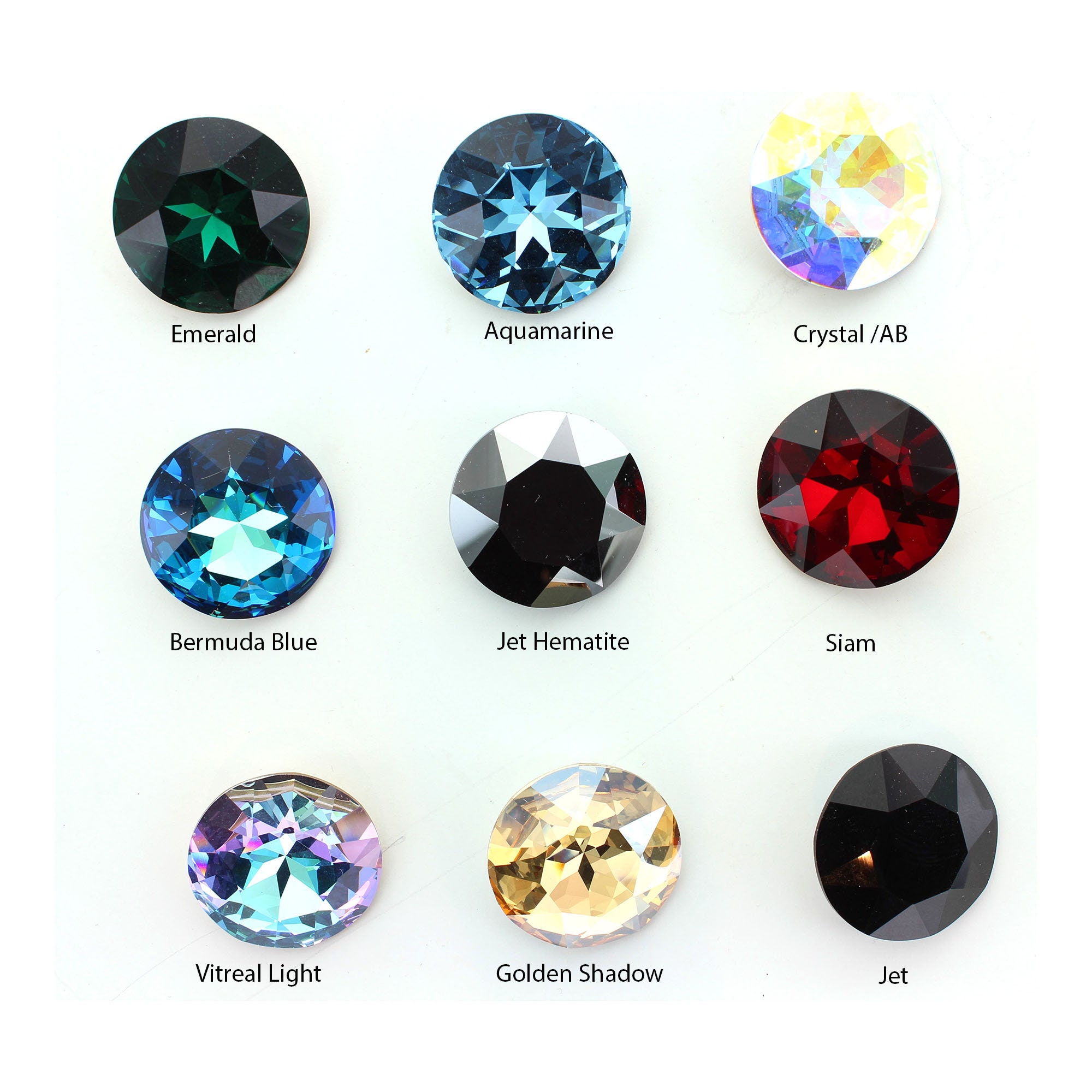 ATC Stickers/Crystals/Pearls - products new home - Darice Stick On Gems 4mm  Round Crystal Aurora Borealis